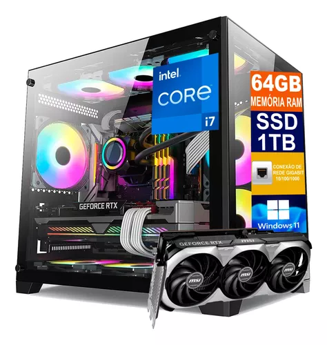 Pc Gamer Cpu Intel Core I7 14700kf / SSD 1TB M.2 N...